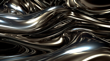 abstract metallic background with smooth lines in gray colors
