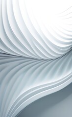 White and gray color tone, smooth wavy lines abstract background.