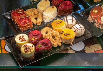 Sweets in a cake shop