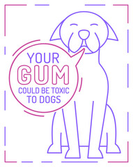 What is poisonous to dogs. Editable vector illustration