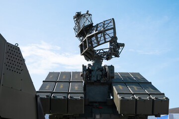 Radar system on military equipment. Modern military equipment