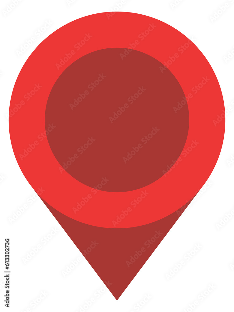 Sticker red map pin. location pointer. geo sign