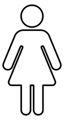 Woman black line symbol. Female person icon