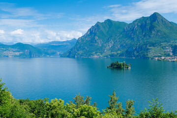 Fototapeta na wymiar Picturesque landscape around the Iseo Lake, Lombardia, Italy, Europe