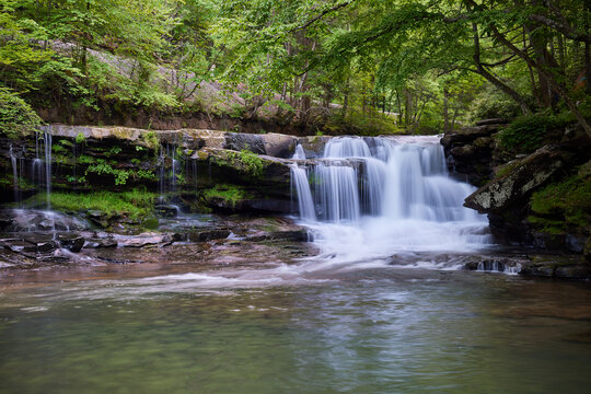 An image of Dunloup Creek Waterfall, Oak Hill, West Virginia