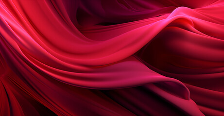 Obraz premium abstract background with flowing curves, in the style of dark pink