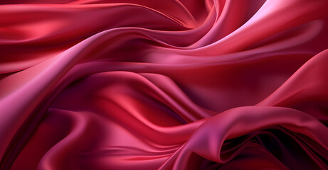 a red abstract background with swirls and curves, in the style of dark magenta