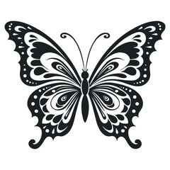 Butterfly icon isolated on white background. EPS 10