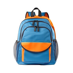 School backpack isolated. Illustration AI Generative.