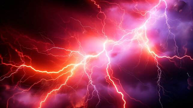 lightning in the sky abstract background. Generative Ai. 