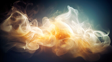 smoke in a room illuminated by sunlight. Generative Ai. 