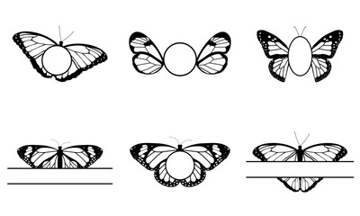 Butterfly Monogram vector