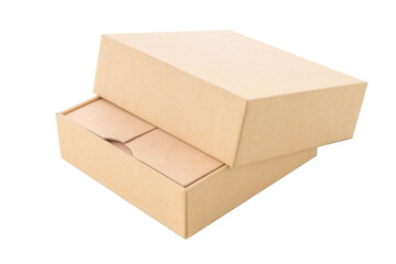 Eco-friendly packaging box, Paper Box For Branding on white isolated background