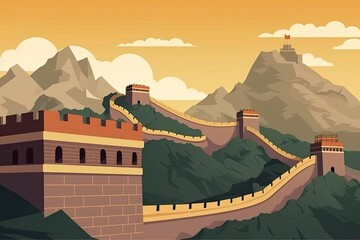 Illustration of the Chinese wall 