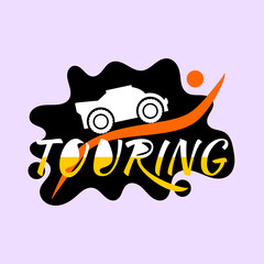 "Touring" typography, perfect for printing on t-shirts, jackets, hats, stickers or accessories
