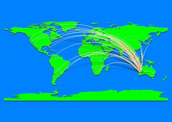 Naklejka premium Vibrant Kalgoorlie, Australia map - Export concept map for Kalgoorlie, Australia on World map. Suitable for export concepts. File is suitable for digital editing and prints of all sizes.