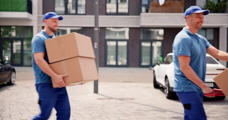 Delivery Man With Handtruck
