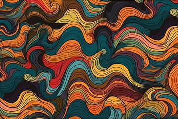 Obraz premium vibrant abstract background with curvy lines. Generative AI
