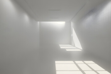 White empty room, mockup, location Generative AI