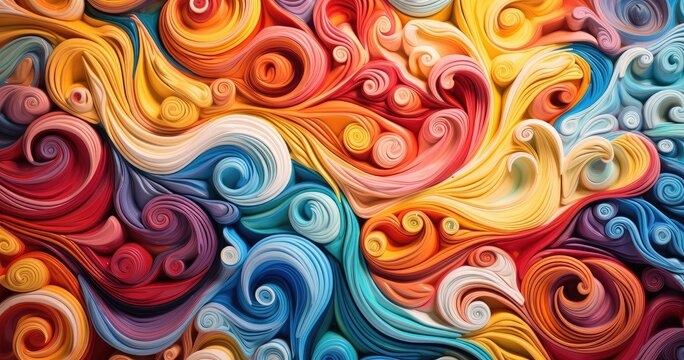 A Playful Dance of Color, Waves, and Bubbles