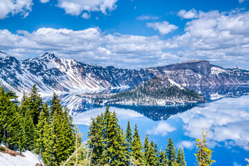 Reflection in Crater Lake National Park, Oregon