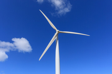 Wind farm. Yorke Peninsula. South Australia. Blue sky with copy space.