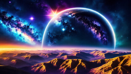 Enchanting  Cosmic Wilderness. Generative AI