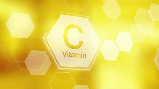 Symbol for the Vitamin C. Clean abstract commercial background