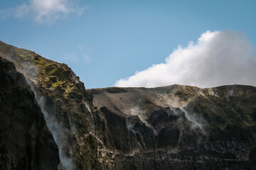 waterfall in the mountains