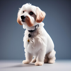 An illustration dog(Maltese)