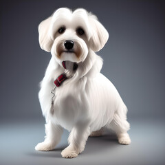 An illustration dog(Maltese)