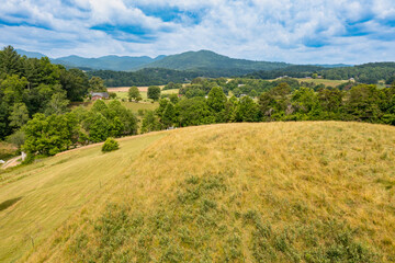 mountain drone land views