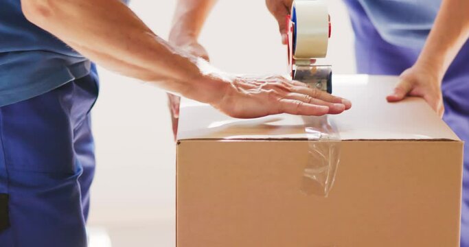 Mover Service Packing Box. Moving Delivery