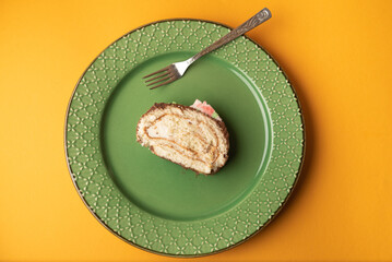 piece of cake on plate