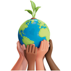 Earth Day Hands. Save the Earth and World Earth day concept