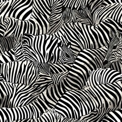 Fototapeta na wymiar Create a seamless pattern featuring a lush digital paper design filled with zebra skin. The composition should showcase a realistic zebra skin suitable for use as a background or wrapping paper. The z