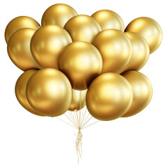 3D gold balloons