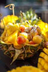 yellow sweet cherry with pineapple,