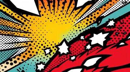 Abstract comic style vibrant colors