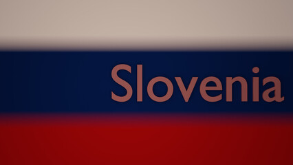 3d representation of name, and flag with native Paraíba slovenia colors