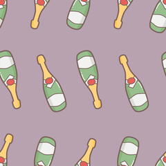 seamless pattern with wine