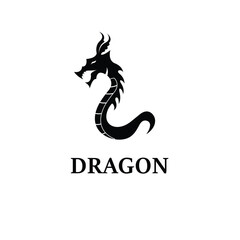 Black Dragon logo vector illustration