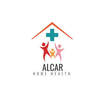 Home health care logo vector illustration