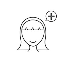 Positive thinking icon for web design
