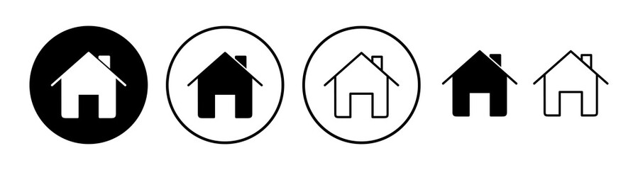 Home icon vector. House vector icon