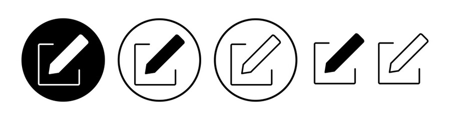 Edit icon vector. edit document sign and symbol. pencil