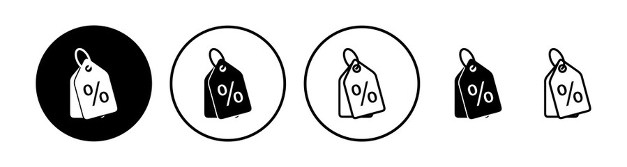 Discount icon vector. shopping tags. percentage icon