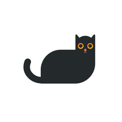 Black cat vector illustration 