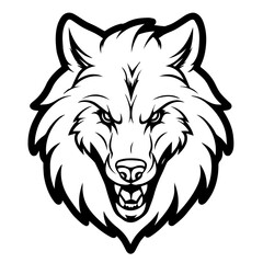 vector dangerous wolf, wolf logo