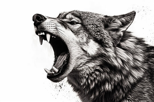 Easy To Draw Wolf Howling At The Moon Cool Grey - Snout Drawing Wolf PNG  Transparent With Clear Background ID 213129 | TOPpng